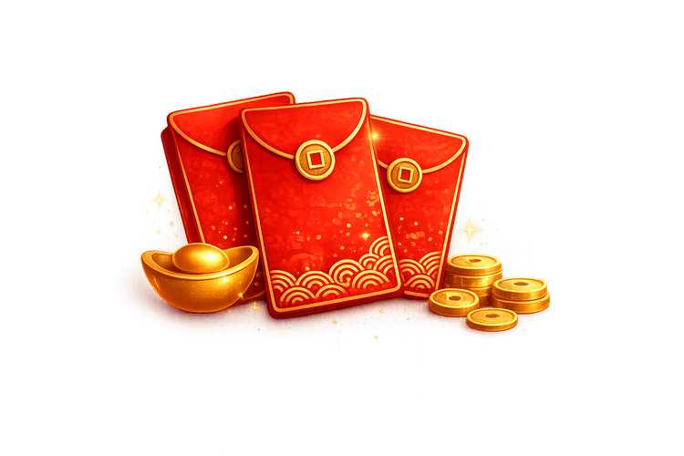 Decorative hongbao illustration